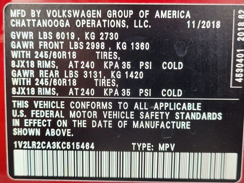 Used 2019 Volkswagen Atlas SE AWD/4WD image 10
