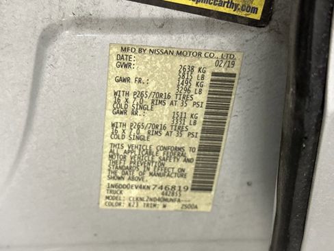 Used 2019 Nissan Frontier SV w/ Value Truck Package image 11