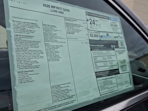 New 2026 INFINITI QX60 Luxe w/ Cargo Package image 19