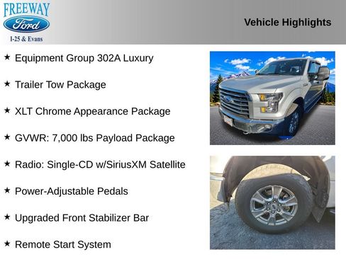 Used 2017 Ford F150 XLT w/ Equipment Group 302A Luxury AWD/4WD image 2