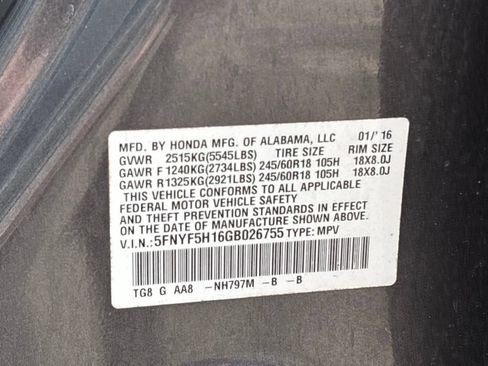 Used 2016 Honda Pilot LX image 16