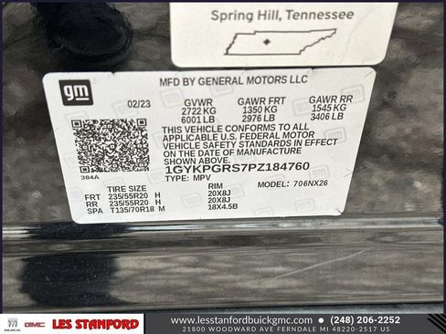 Used 2023 Cadillac XT6 Sport w/ LPO, ONYX Package image 21