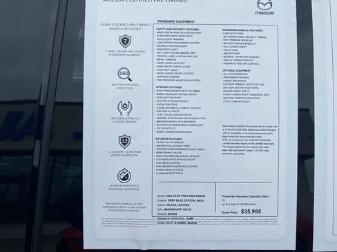 Certified 2024 MAZDA CX-90 Plug-In Hybrid w/ Preferred AWD/4WD image 28