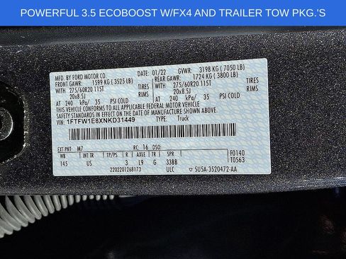 Used 2022 Ford F150 XLT w/ Equipment Group 302A High AWD/4WD image 28