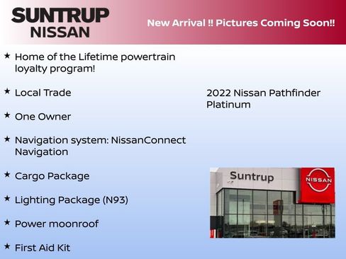 Certified 2022 Nissan Pathfinder Platinum w/ Lighting Package (N93) AWD/4WD image 3