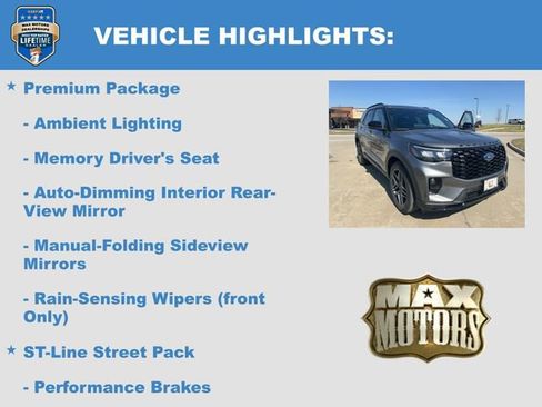 New 2026 Ford Explorer ST-Line w/ ST-Line Street Pack AWD/4WD image 12