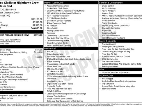 New 2025 Jeep Gladiator Nighthawk image 26