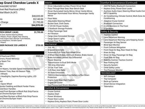 Used 2024 Jeep Grand Cherokee Laredo X w/ Luxury Tech Group I AWD/4WD image 40