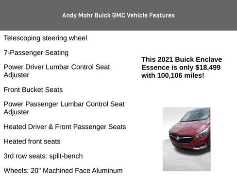 Used 2021 Buick Enclave Essence w/ Sport Touring Edition AWD/4WD image 17
