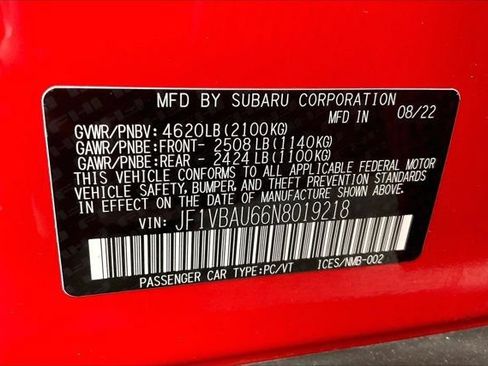 Used 2022 Subaru WRX GT w/ Popular Package #1A AWD/4WD image 33