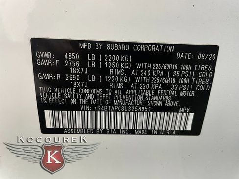 Used 2020 Subaru Outback Touring w/ Popular Package #2 image 27