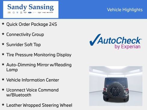 Used 2015 Jeep Wrangler Unlimited Sport w/ Quick Order Package 24S AWD/4WD image 7