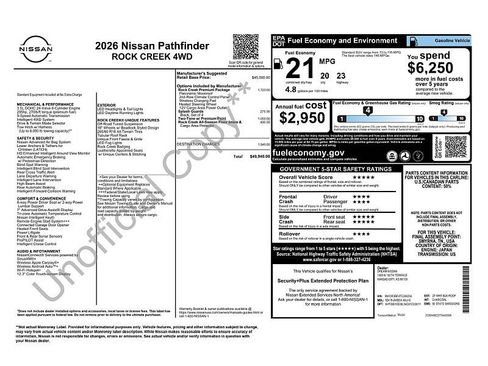 New 2026 Nissan Pathfinder Rock Creek AWD/4WD image 2