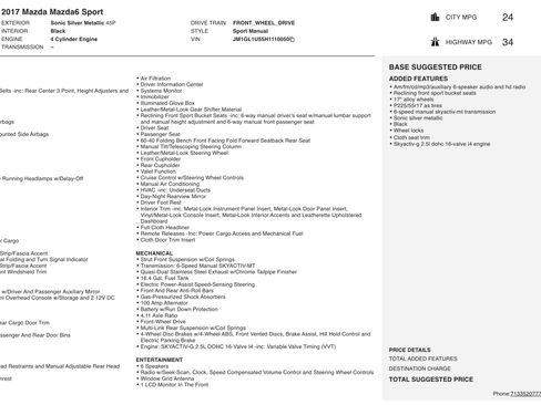 Used 2017 MAZDA MAZDA6 Sport image 4