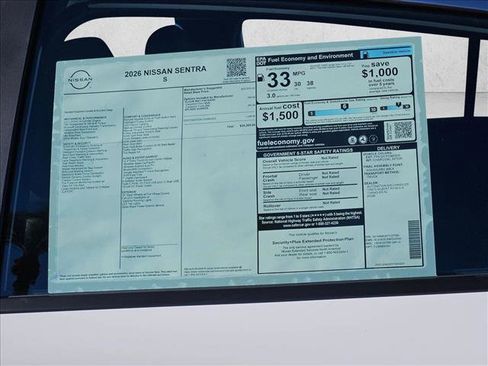 New 2026 Nissan Sentra S w/ Floor Mat Package image 16