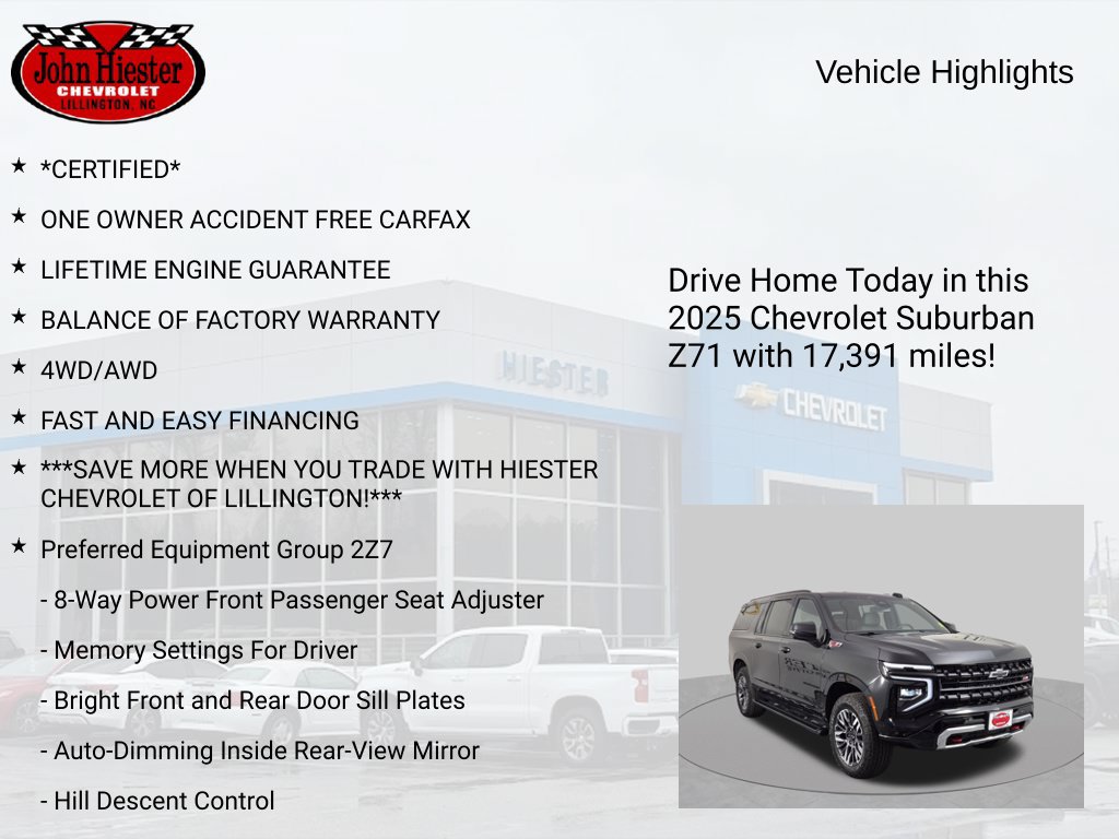 Used 2025 Chevrolet Suburban Z71 w/ Z71 Off-Road Package AWD/4WD image 6