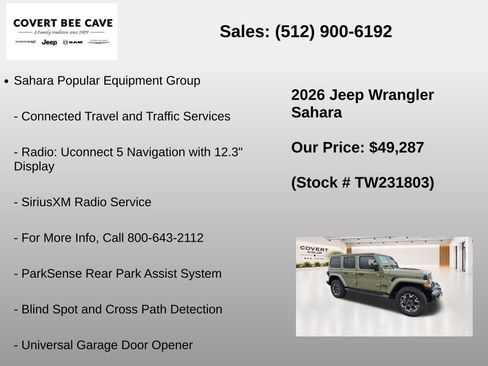 New 2026 Jeep Wrangler Unlimited Sahara AWD/4WD image 19