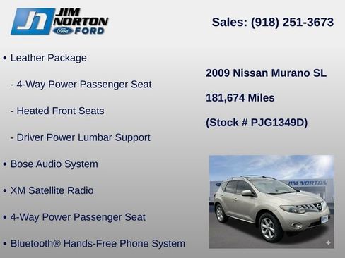 Used 2009 Nissan Murano SL w/ Leather Pkg AWD/4WD image 31
