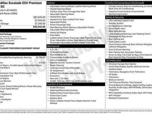 Used 2018 Cadillac Escalade ESV Premium Luxury RWD image 2