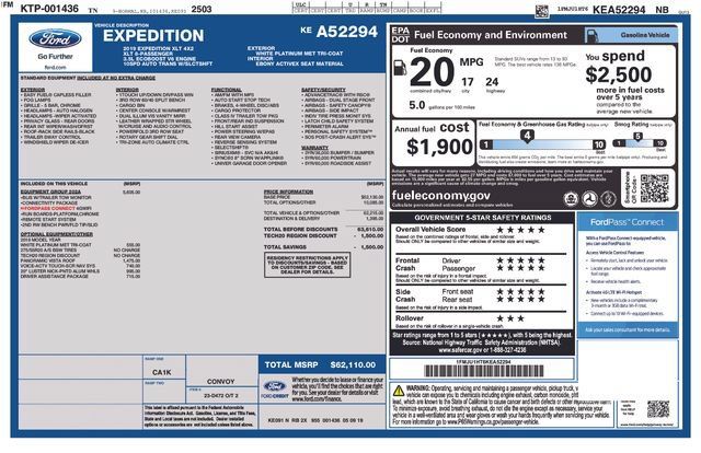 Used 2019 Ford Expedition XLT w/ Equipment Group 202A RWD image 34