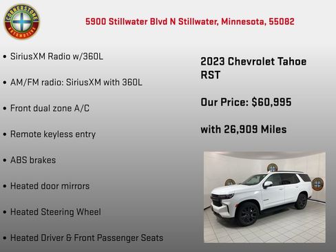 Used 2023 Chevrolet Tahoe RST w/ Luxury Package AWD/4WD image 5