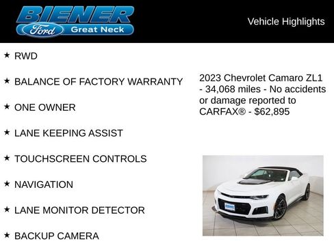 Used 2023 Chevrolet Camaro ZL1 image 9