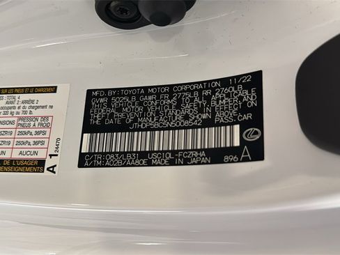 Certified 2022 Lexus RC F w/ Premium Package image 34