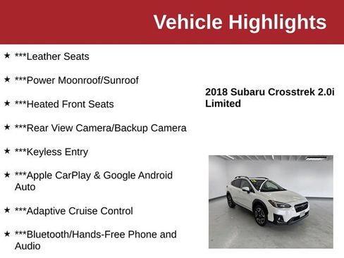 Used 2018 Subaru Crosstrek 2.0i Limited AWD/4WD image 10