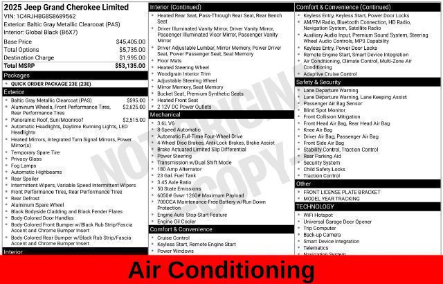 Used 2025 Jeep Grand Cherokee Limited AWD/4WD image 24