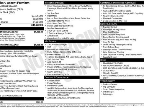 Used 2023 Subaru Ascent Premium w/ Convenience Package AWD/4WD image 31
