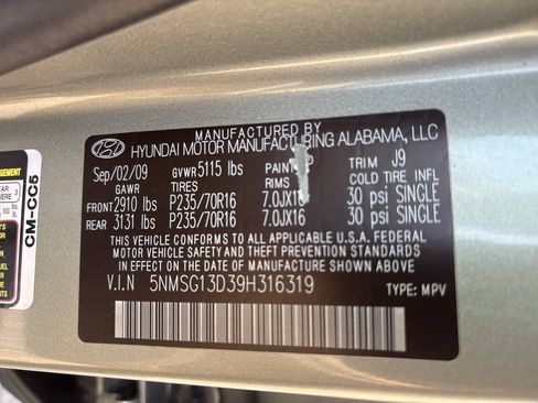 Used 2009 Hyundai Santa Fe GLS FWD image 34