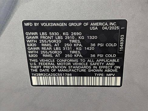 New 2025 Volkswagen Atlas SEL image 18