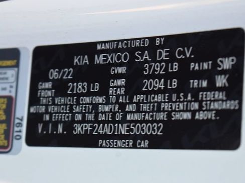 Certified 2022 Kia Forte LXS FWD image 14
