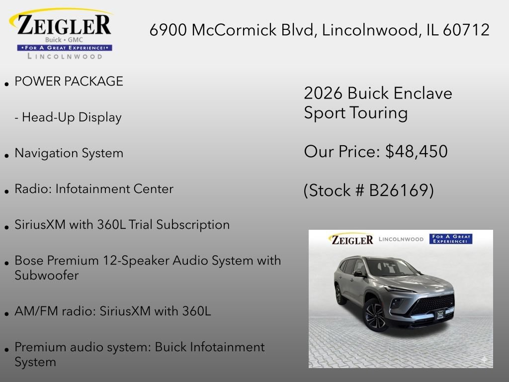 New 2026 Buick Enclave Sport Touring w/ Power Package FWD image 12