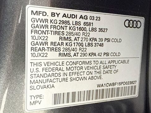 Used 2023 Audi SQ8 Prestige AWD/4WD image 30