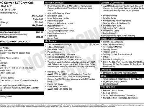 Used 2017 GMC Canyon SLT w/ Driver Alert Package image 34