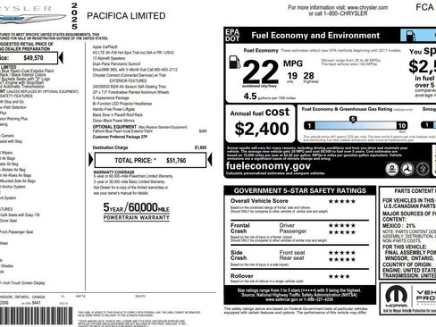 Used 2025 Chrysler Pacifica Limited FWD image 2
