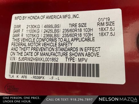Used 2019 Honda CR-V Touring image 57