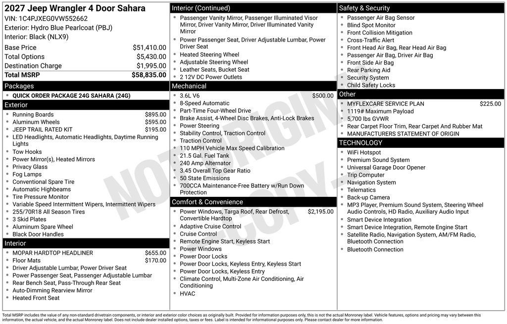 New 2027 Jeep Wrangler Unlimited Sahara AWD/4WD image 6