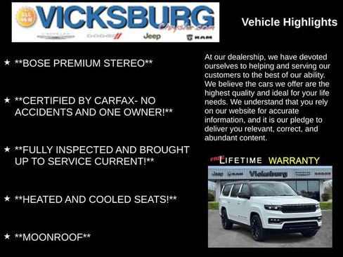 Used 2024 Jeep Grand Wagoneer L Series II w/ Quick Order Packagew 28T AWD/4WD image 13