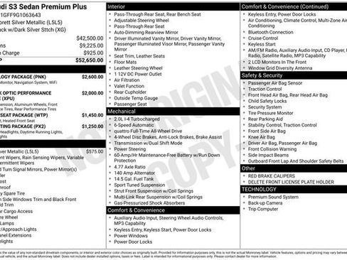 Used 2016 Audi S3 Premium Plus w/ Technology Package image 2