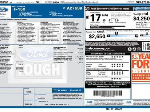 Used 2016 Ford F150 King Ranch w/ Equipment Group 601A Luxury AWD/4WD image 30