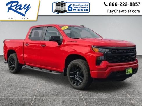 Certified 2025 Chevrolet Silverado 1500 Custom w/ Turbomax Blackout Package AWD/4WD image 1