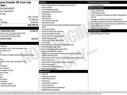 Used 2008 Nissan Frontier SE w/ SE Value Truck Pkg image 47