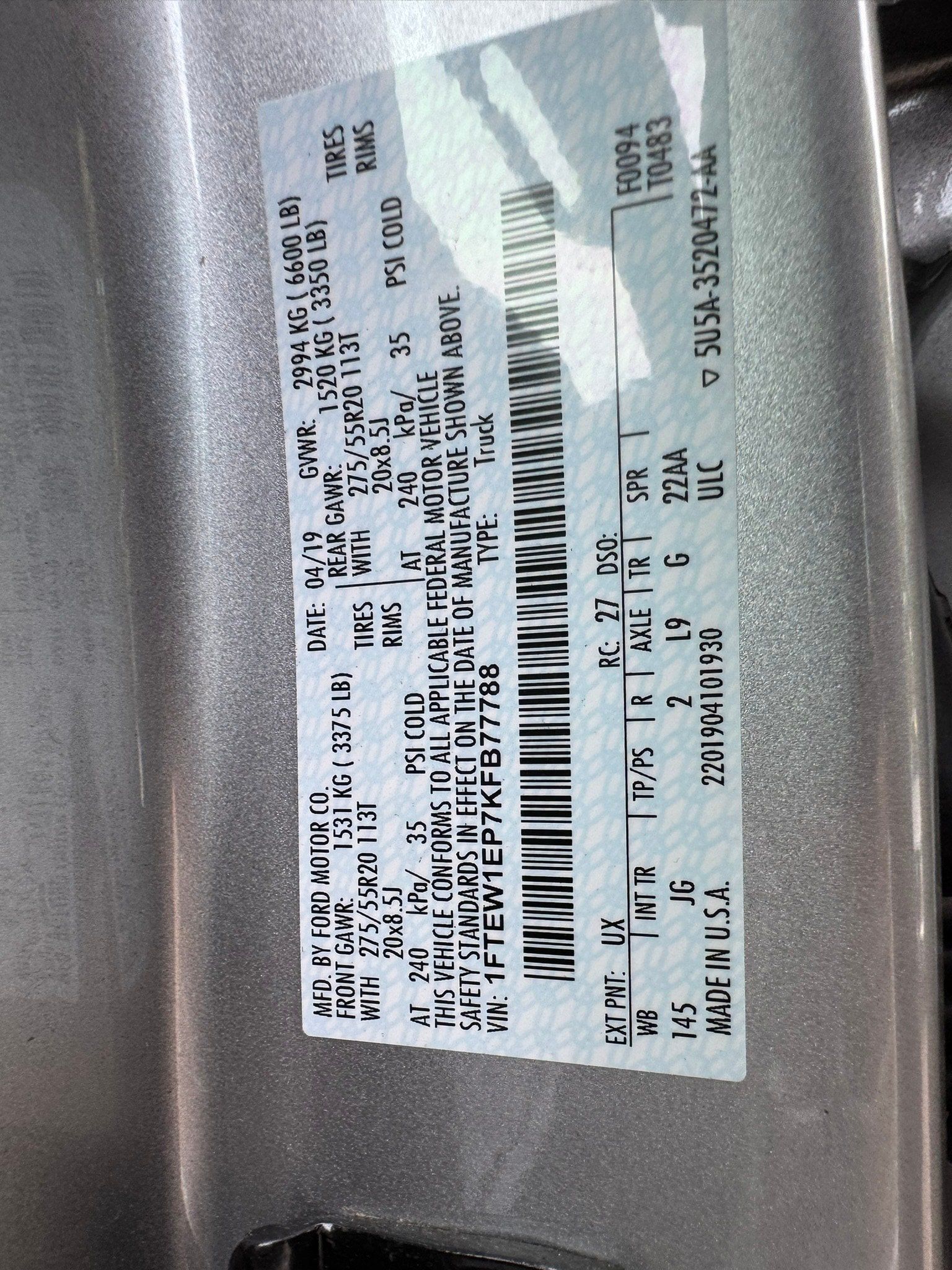 Used 2019 Ford F150 XL w/ Equipment Group 101A Mid AWD/4WD image 23