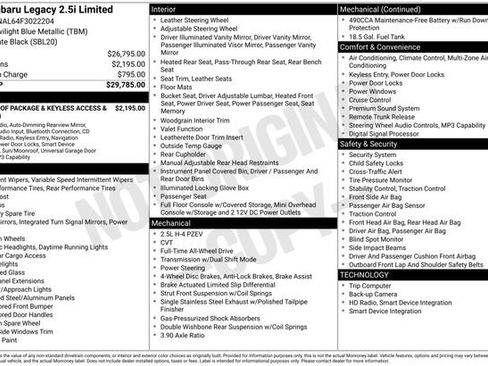 Used 2015 Subaru Legacy 2.5i Limited image 15