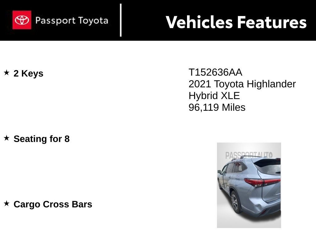 Used 2021 Toyota Highlander XLE AWD/4WD image 9