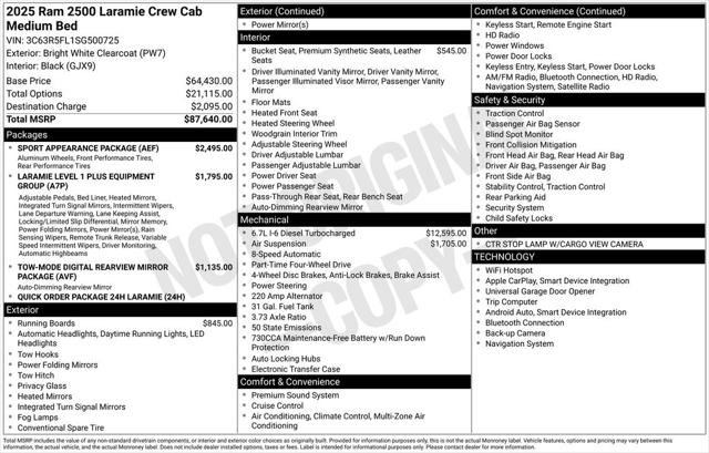 Certified 2025 RAM 2500 Laramie w/ Sport Appearance Package AWD/4WD image 24