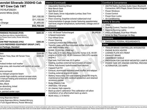 Used 2018 Chevrolet Silverado 3500 W/T w/ WT Convenience Package image 2