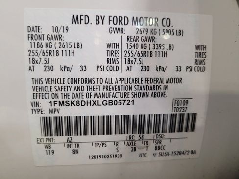 Used 2020 Ford Explorer XLT w/ Comfort Package image 33